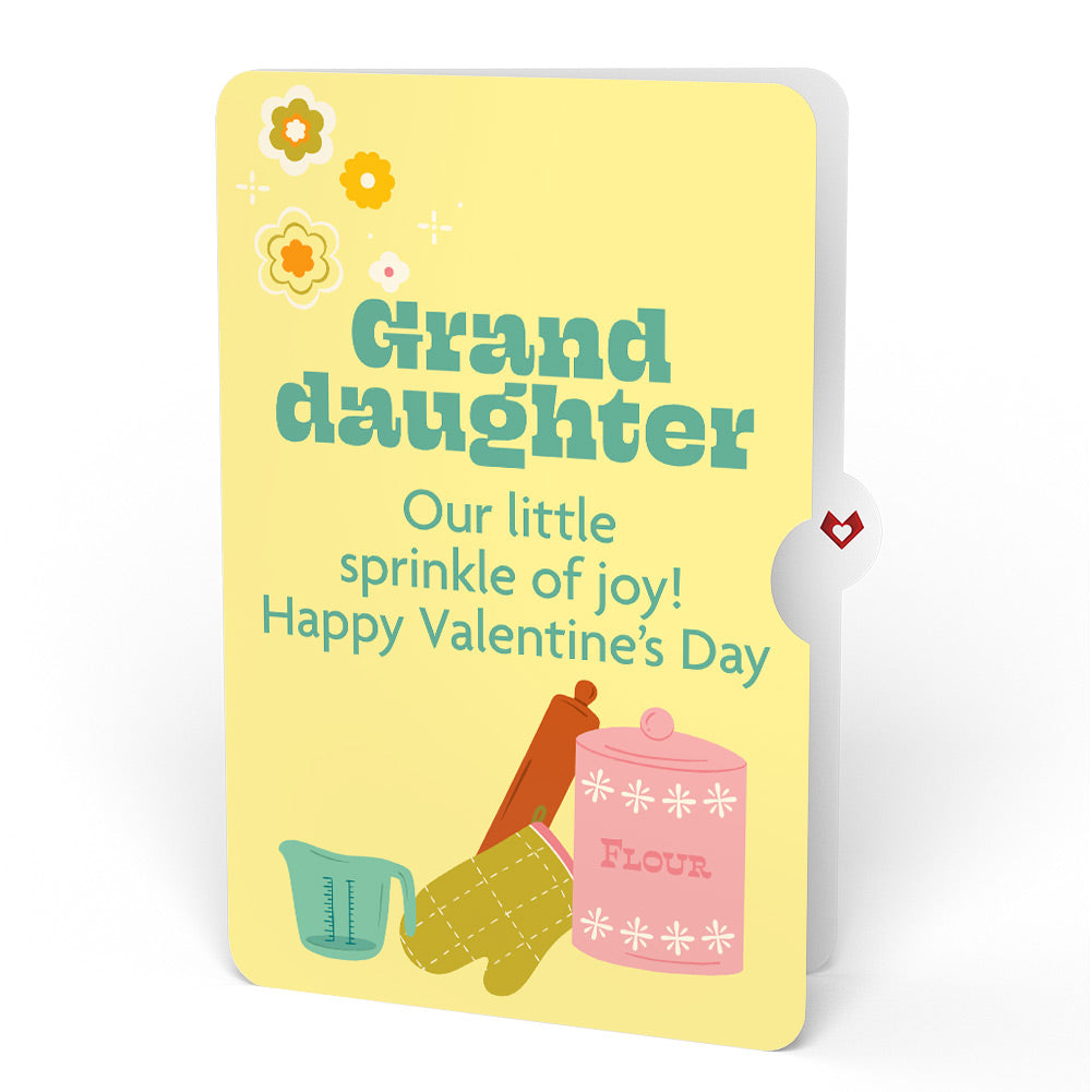 You Bake the World a Better Place Valentine Pop-Up Card and Sentiment Set for Granddaughter