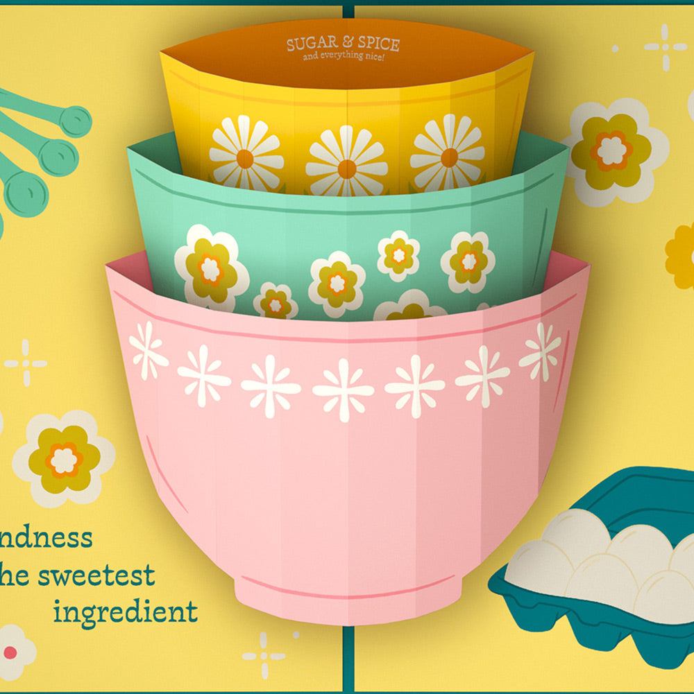 You Bake the World a Better Place Valentine Pop-Up Card and Sentiment Set for Daughter