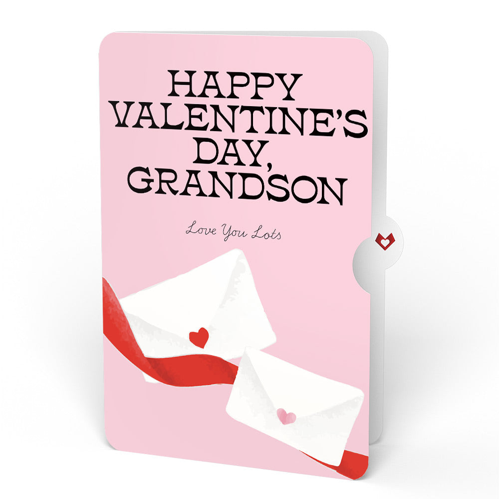 French Love Dog Valentine Plushpop Card and Sentiment Set for Grandson