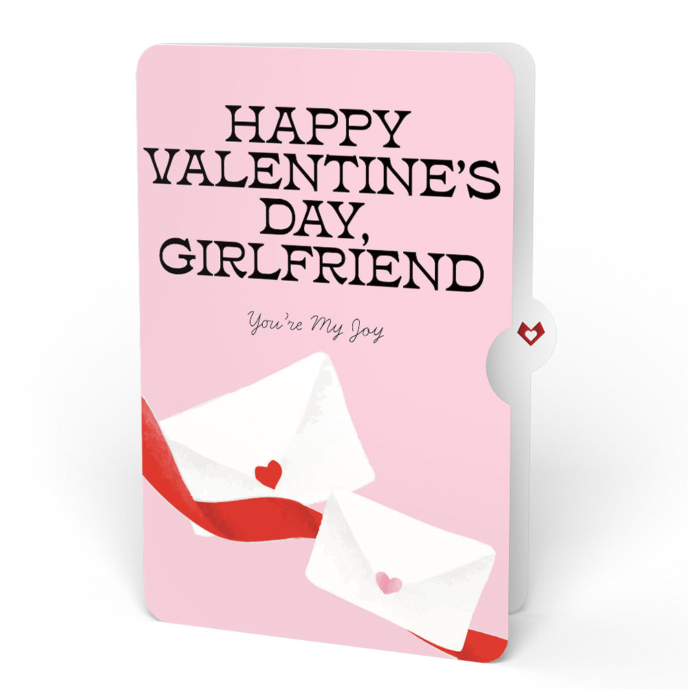 French Love Dog Valentine Plushpop Card and Sentiment Set for Girlfriend