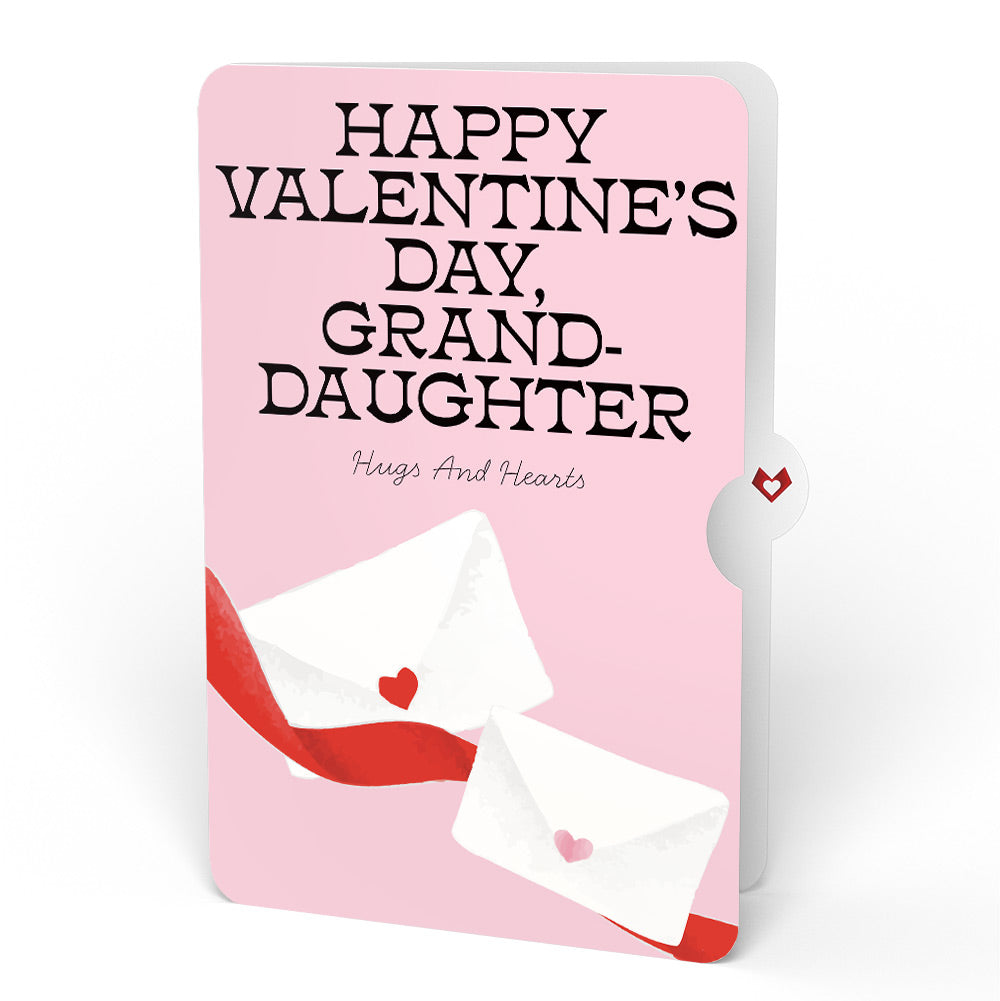 French Love Dog Valentine Plushpop Card and Sentiment Set for Granddaughter