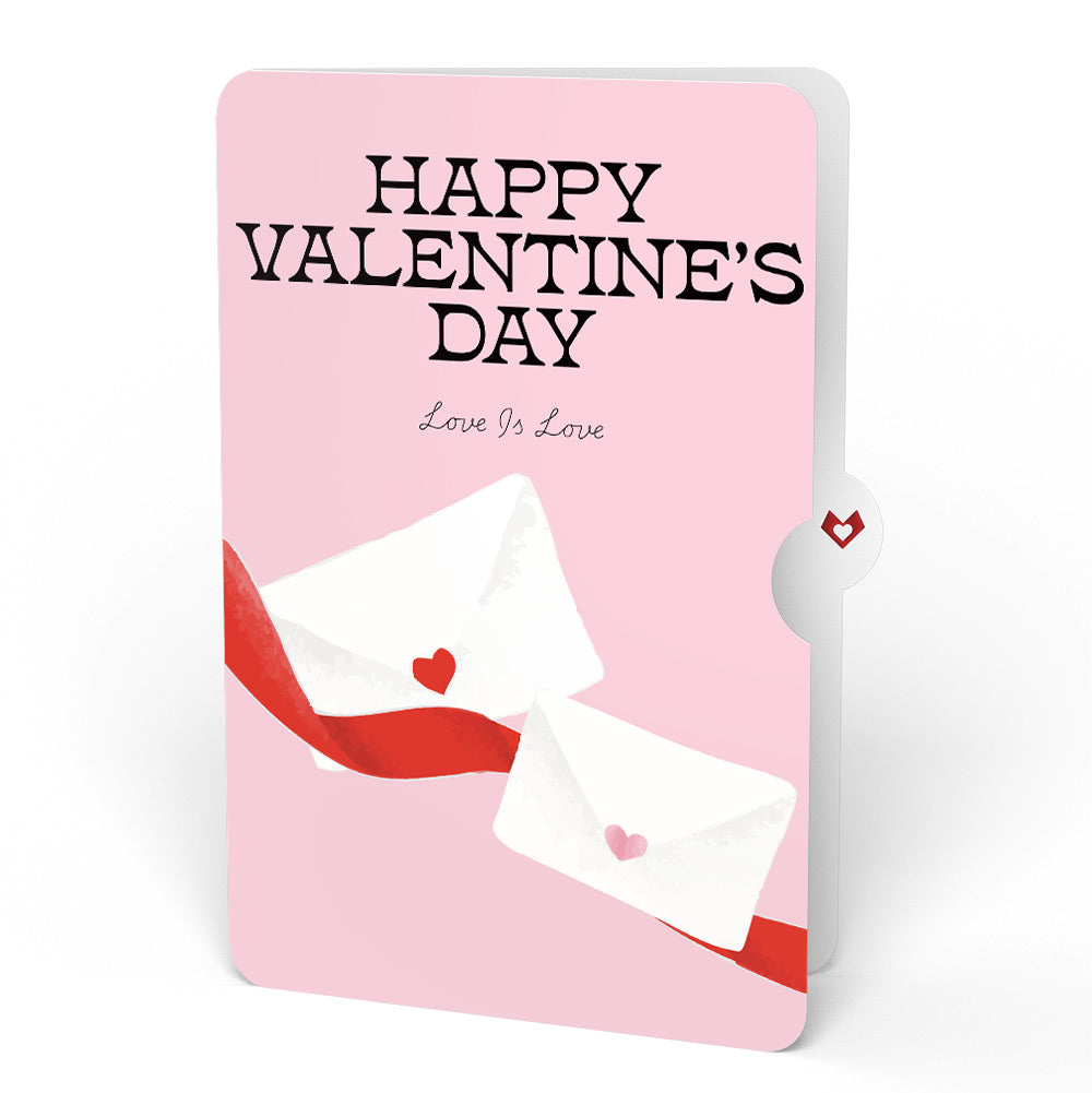 French Love Dog Valentine Plushpop Card and Love Letter: Love is Love Sentiment Set