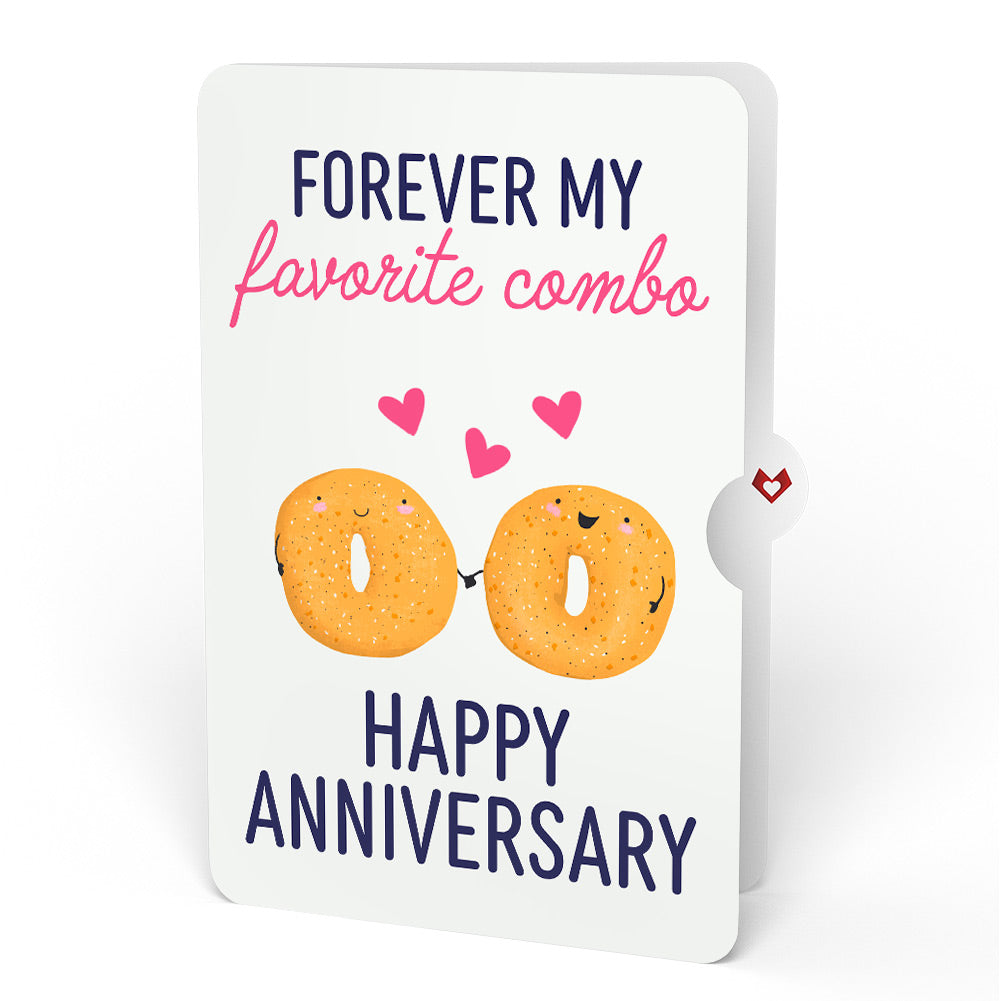 You Are My Everything Bagel Anniversary Pop-Up Card and Sentiment Set for Partner