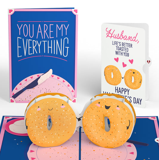 You Are My Everything Bagel Valentine Pop-Up Card and Sentiment Set for Husband