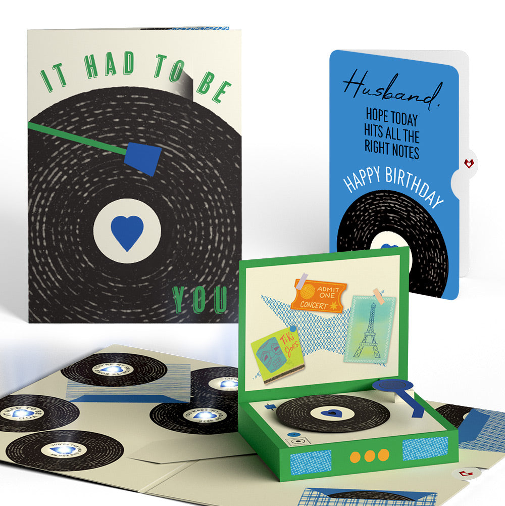 It Had to Be You Birthday Music and Light Pop-Up Card and Sentiment Set for Husband