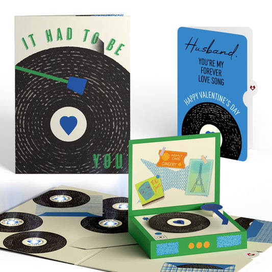 It Had to Be You Valentine Music and Light Pop-Up Card and Sentiment Set for Husband