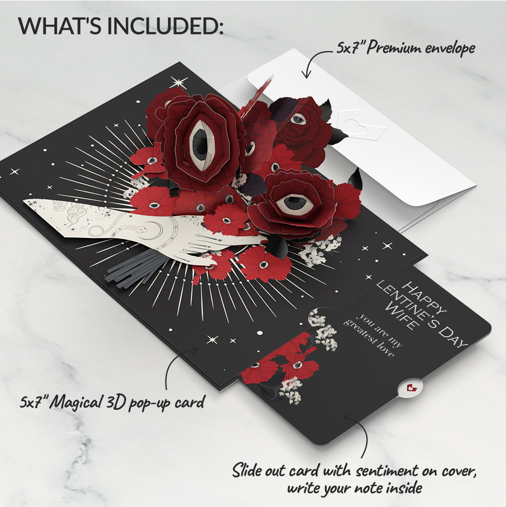Only Have Eyes for You Valentine Pop-Up Card and Sentiment Set for Wife