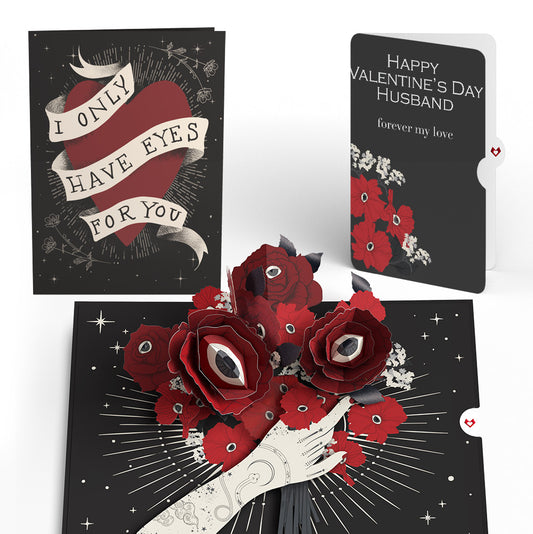 Only Have Eyes for You Valentine Pop-Up Card and Sentiment Set for Husband
