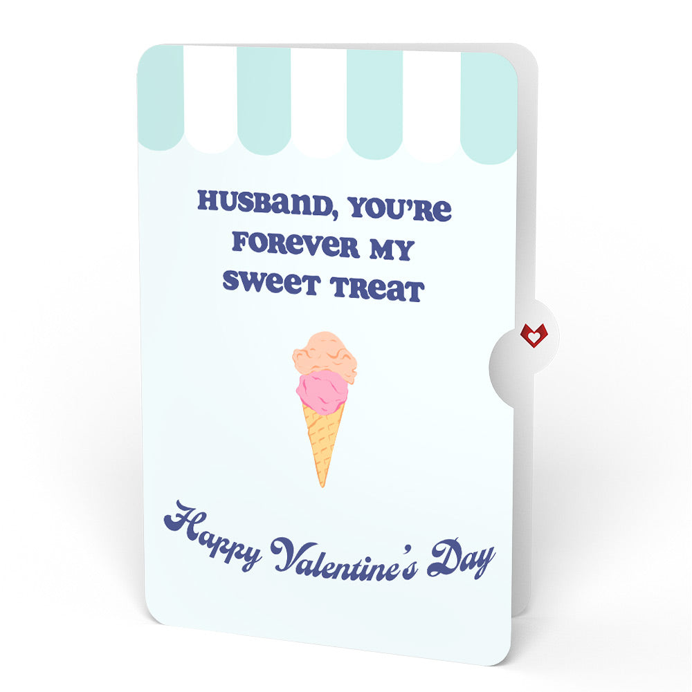 Sweet Day Ice Cream Valentine Pop-Up Card and Sentiment Set for Husband