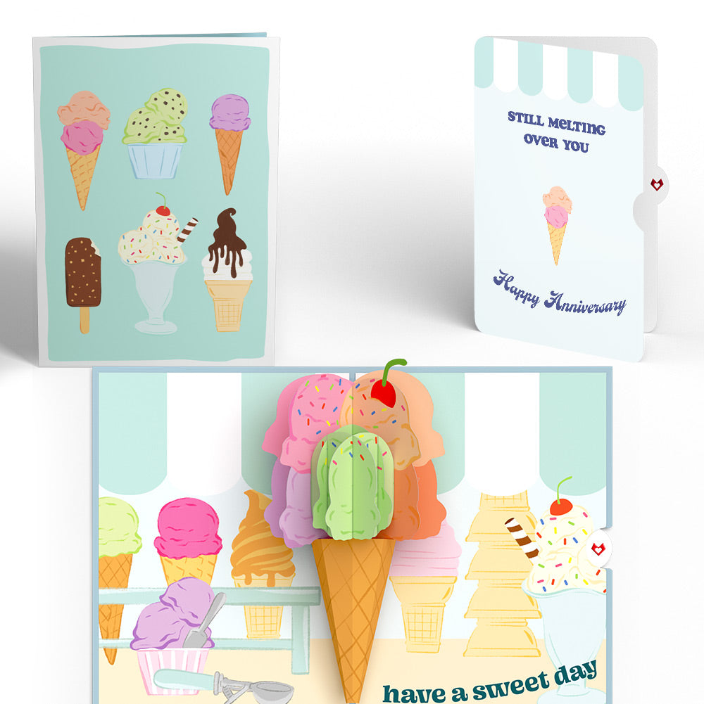 Sweet Day Ice Cream Anniversary Pop-Up Card and Sentiment Set