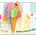 Sweet Day Ice Cream Valentine Pop-Up Card and Sentiment Set for Wife