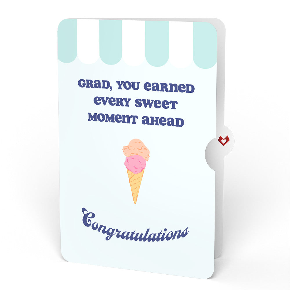 Sweet Day Ice Cream Graduation Pop-Up Card and Sentiment Set for Grad