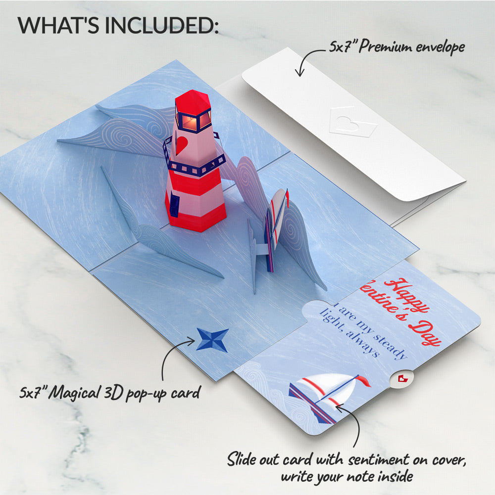 Light of My Life Valentine Light-Up Pop-Up Card and Sentiment Set