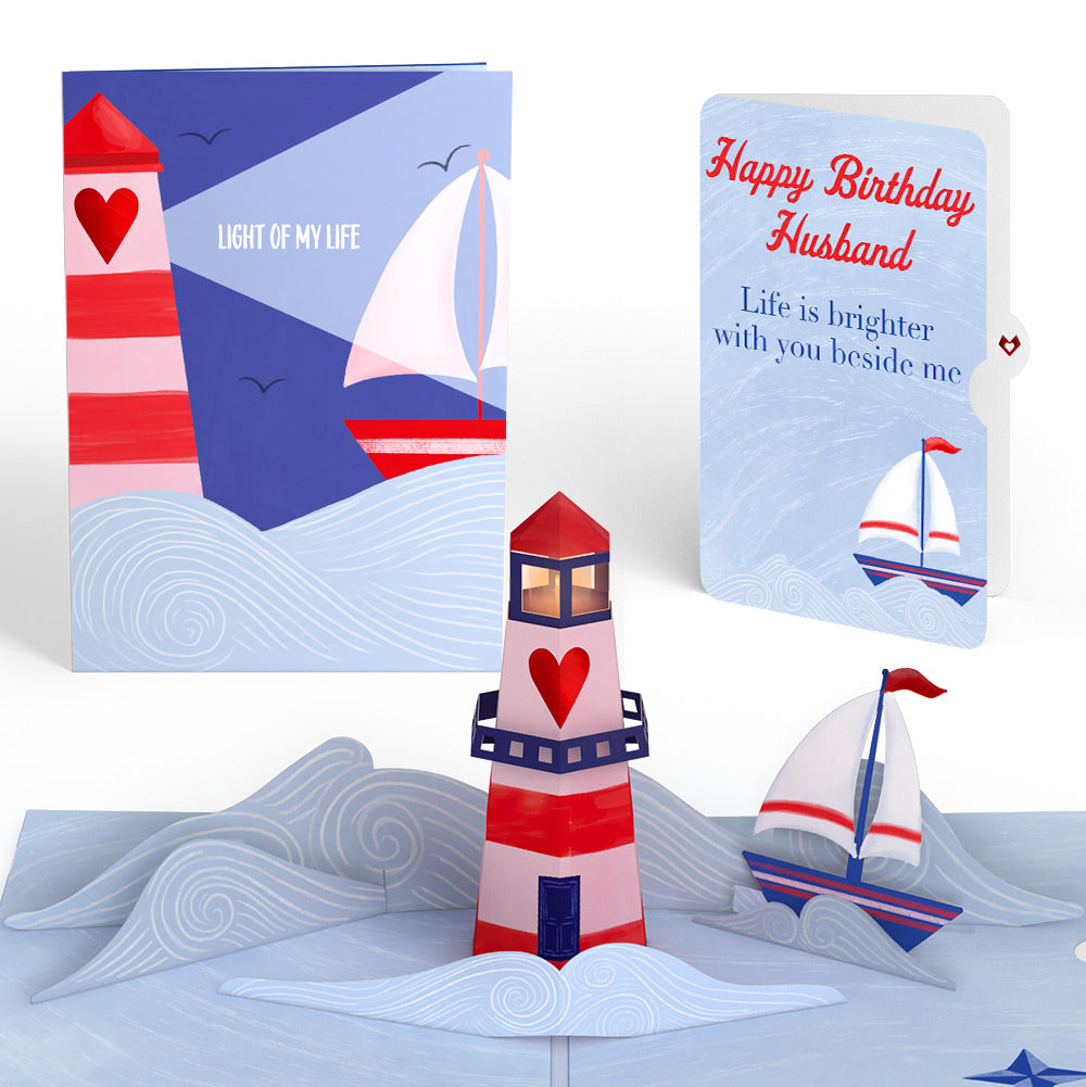 Light of My Life Birthday Light-Up Pop-Up Card and Sentiment Set for Husband