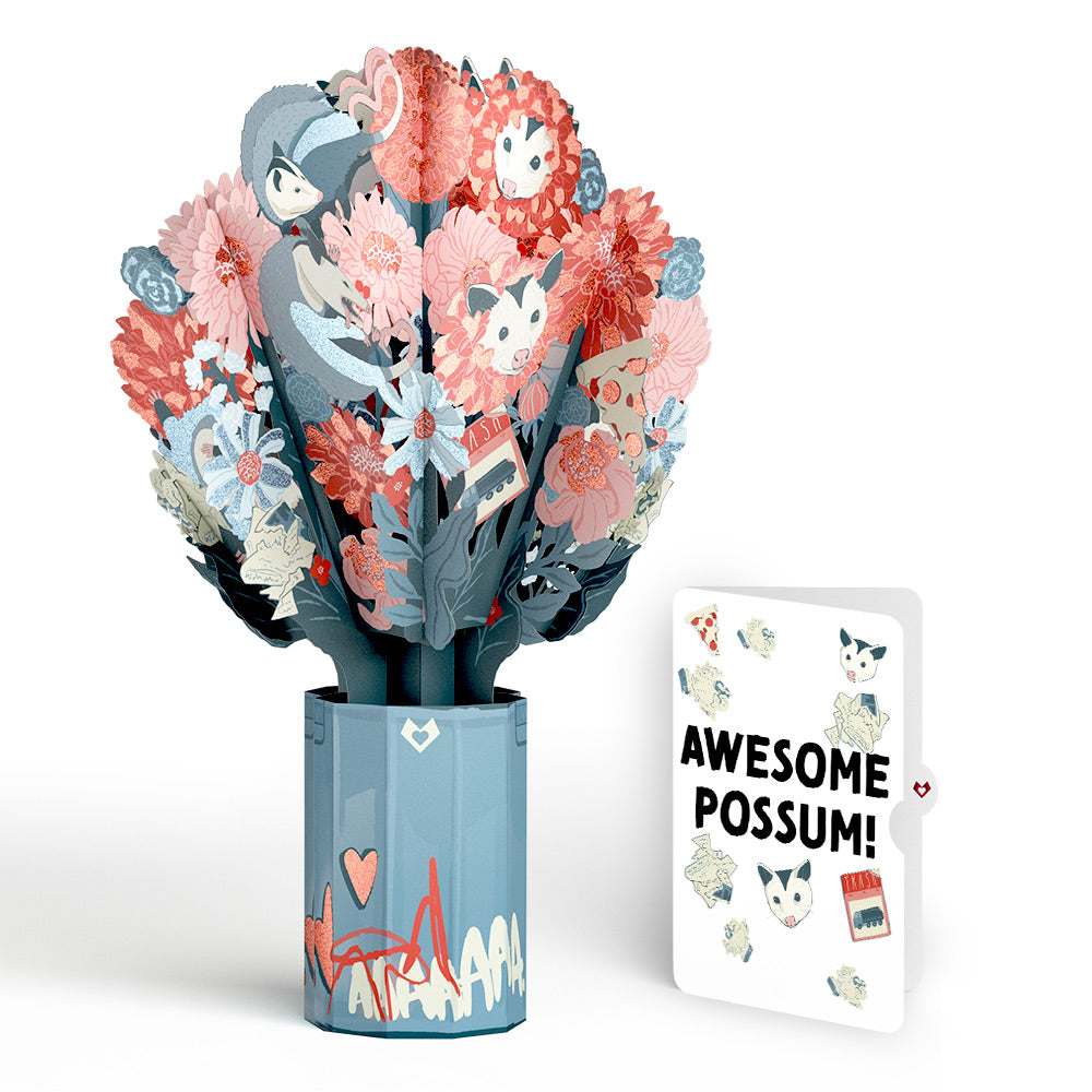 Party Possums Glitter Bouquet and Sentiment Set