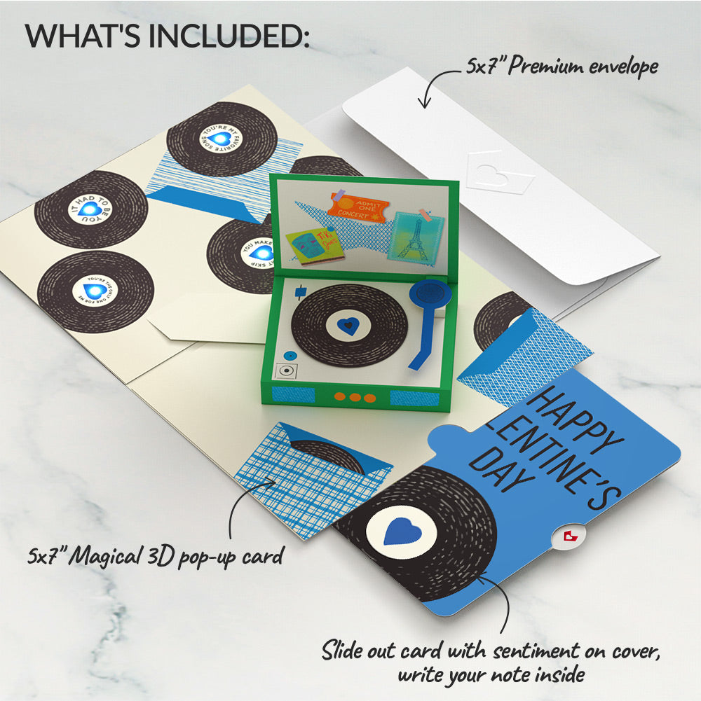 It Had to Be You Valentine Music and Light Pop-Up Card and Our Vinyl Track Sentiment Set