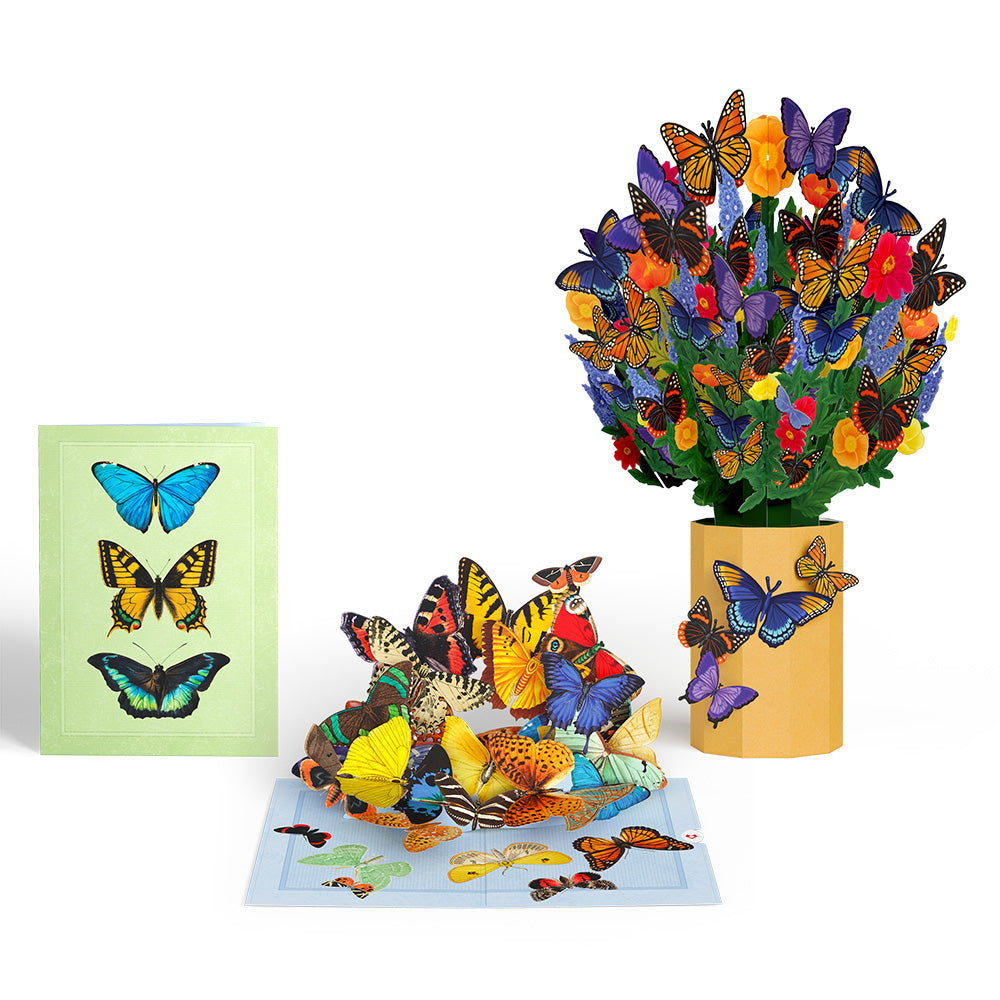 Brilliant Butterfly Pop-Up Card and Bouquet Bundle