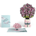 Birthday Cherry Blossom Pop-Up Card and Suncatcher Bouquet Bundle
