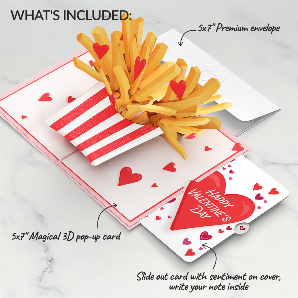 Only Have Fries for You Valentine Pop-Up Card and Big Sweet Heart Sentiment Set