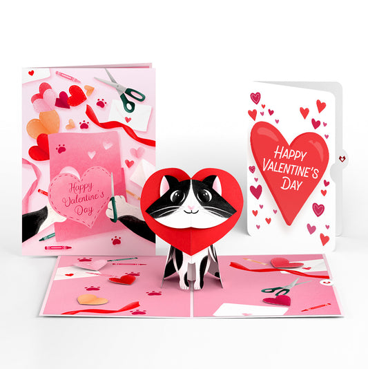 Crafty Cat Valentine’s Day Surprise Pop-Up Card and Big Sweet Heart Sentiment Set