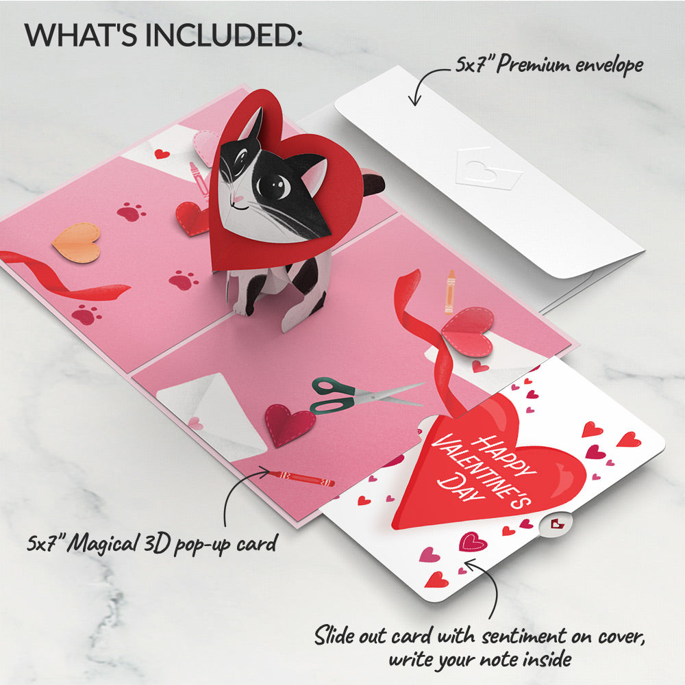 Crafty Cat Valentine’s Day Surprise Pop-Up Card and Big Sweet Heart Sentiment Set