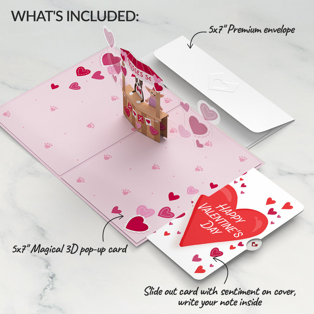 Love You Furever Dog Kisses Valentine Pop-Up Card and Big Sweet