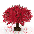 Red Sakura Tree Valentine Pop-Up Card and Big Sweet Heart Sentiment Set