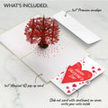 Red Sakura Tree Valentine Pop-Up Card and Big Sweet Heart Sentiment Set