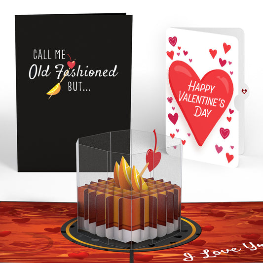 Old Fashioned Love Valentine Pop-Up Card and Big Sweet Heart Sentiment Set