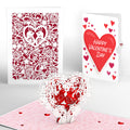 Vintage Love Birds Valentine Pop-Up Card and Big Sweet Heart Sentiment Set