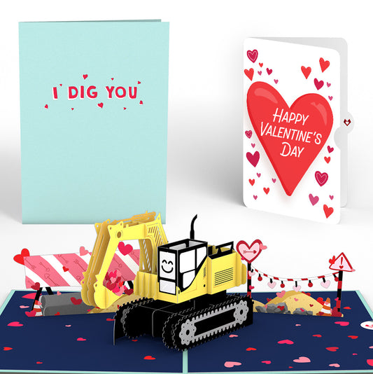 I Dig You Valentine Pop-Up Card and Big Sweet Heart Sentiment Set