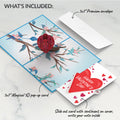 Love Cardinal Valentine Pop-Up Card and Big Sweet Heart Sentiment Set
