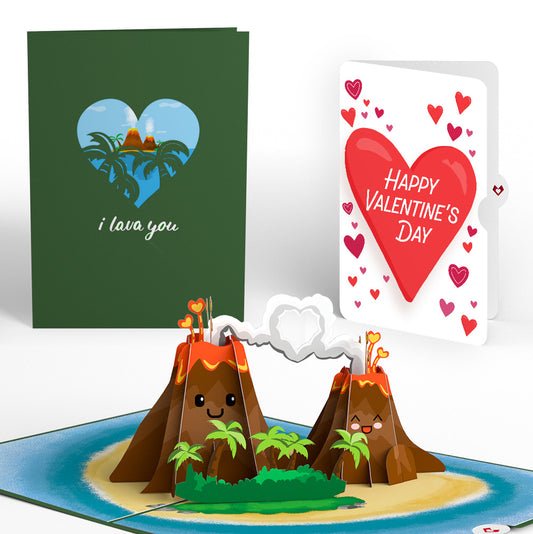 I Lava You Valentine Pop-Up Card and Big Sweet Heart Sentiment Set