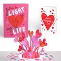 You Light Up My Life Valentine Light-Up Pop-Up Card and Big Sweet Heart Sentiment Set