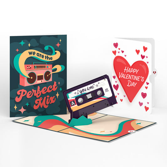 The Perfect Mixtape Valentine Pop-Up Card and Big Sweet Heart Sentiment Set