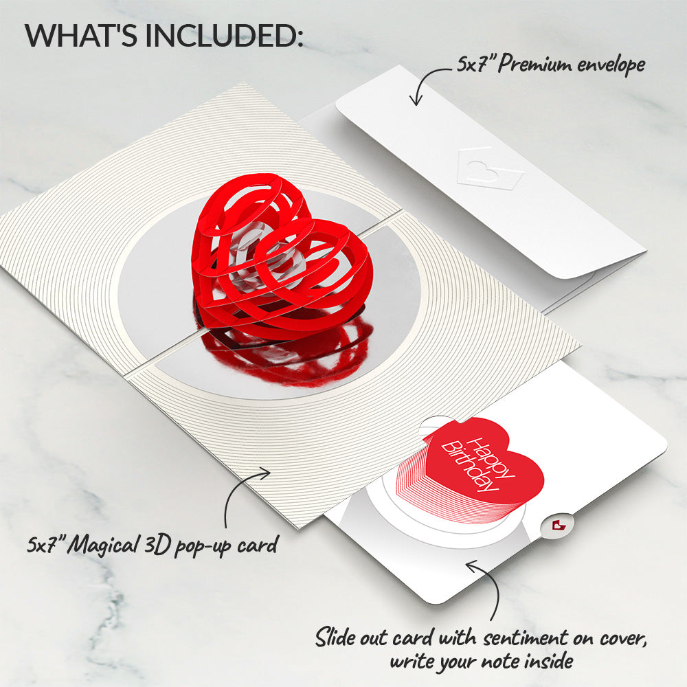 OK Go: Love Music Pop-Up Card - Limited Edition and Sweet Heart Birthday Sentiment Set