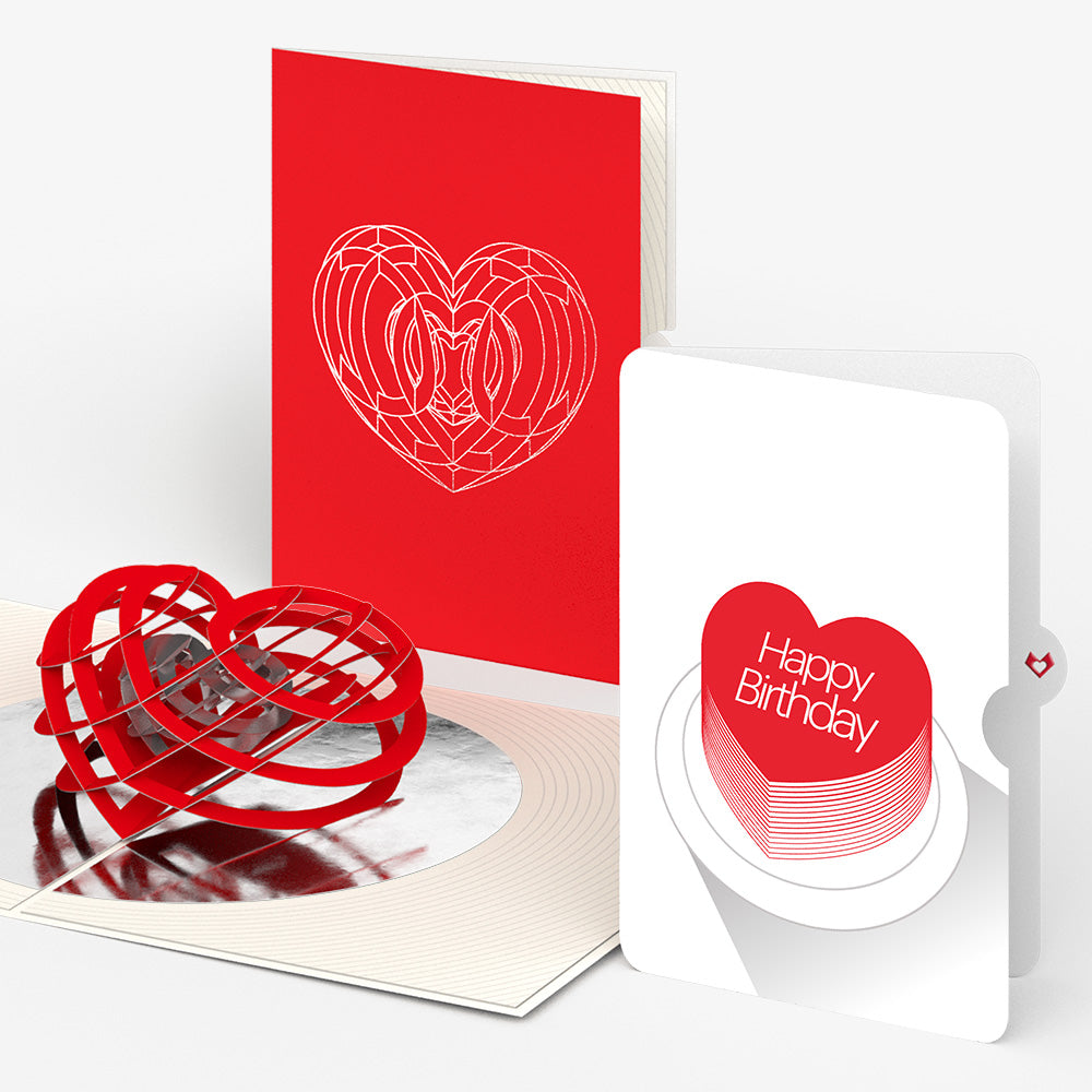 OK Go: Love Pop-Up Card and Sweet Heart Birthday Sentiment Set