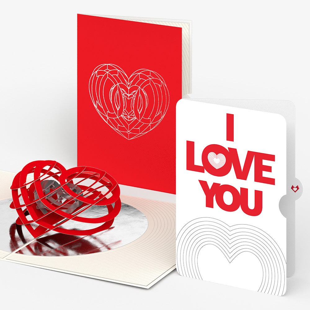 OK Go: Love Pop-Up Card and Heart Message Love Sentiment Set