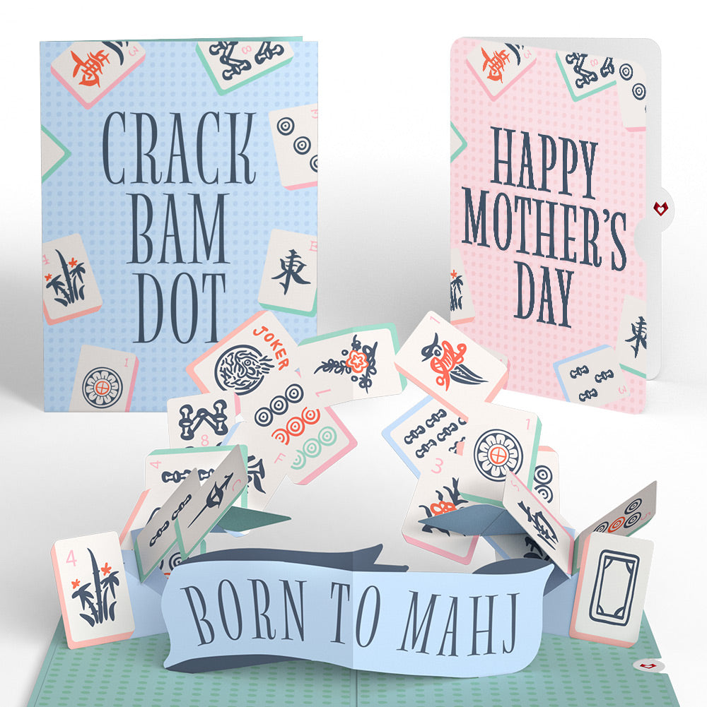 Crack Bam Dot Mahjong Mother's Day Pop-Up Card and Sentiment Set
