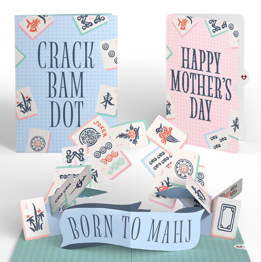 Crack Bam Dot Mahjong Mother's Day Pop-Up Card and Sentiment Set