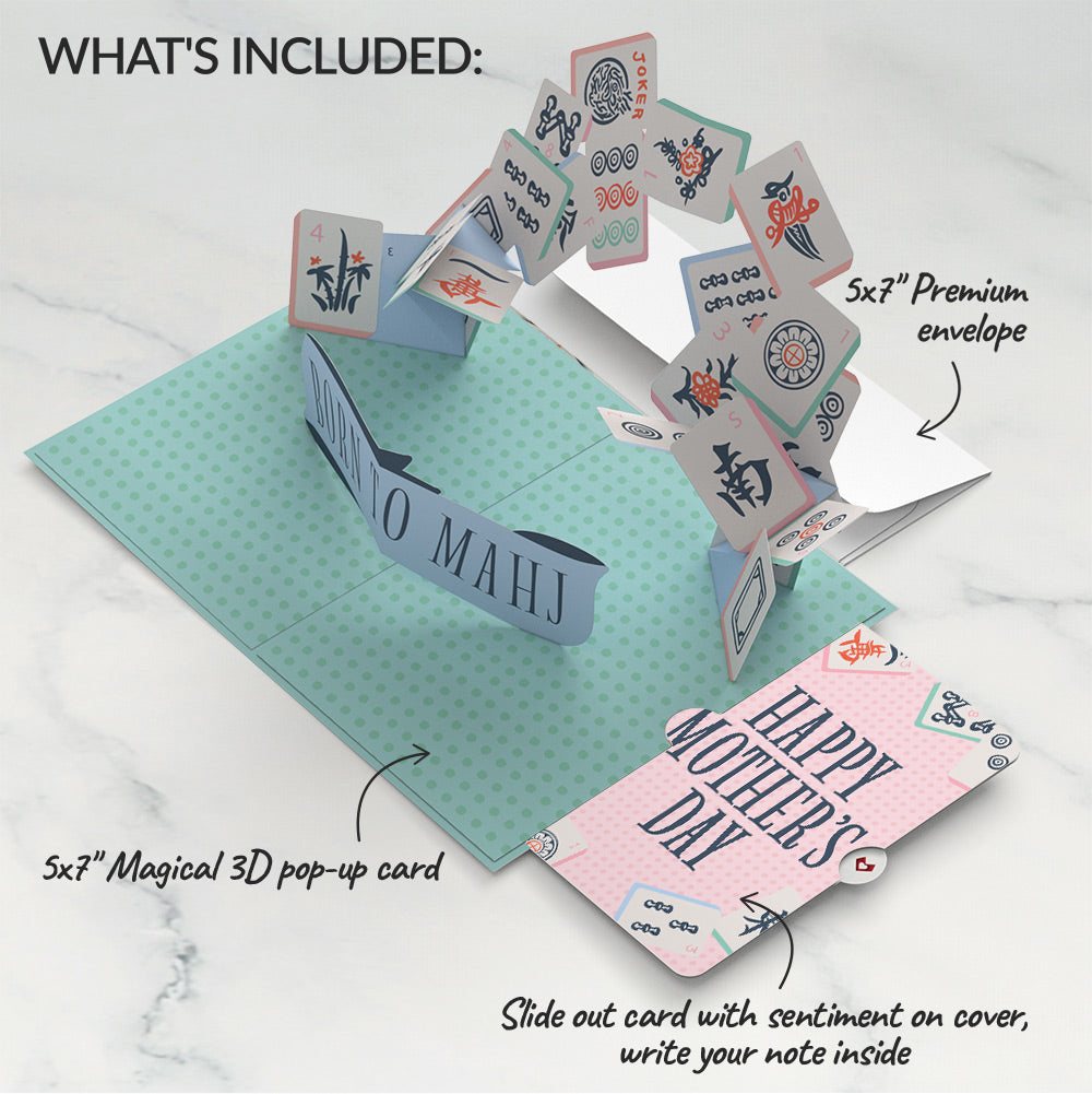Crack Bam Dot Mahjong Mother's Day Pop-Up Card and Sentiment Set