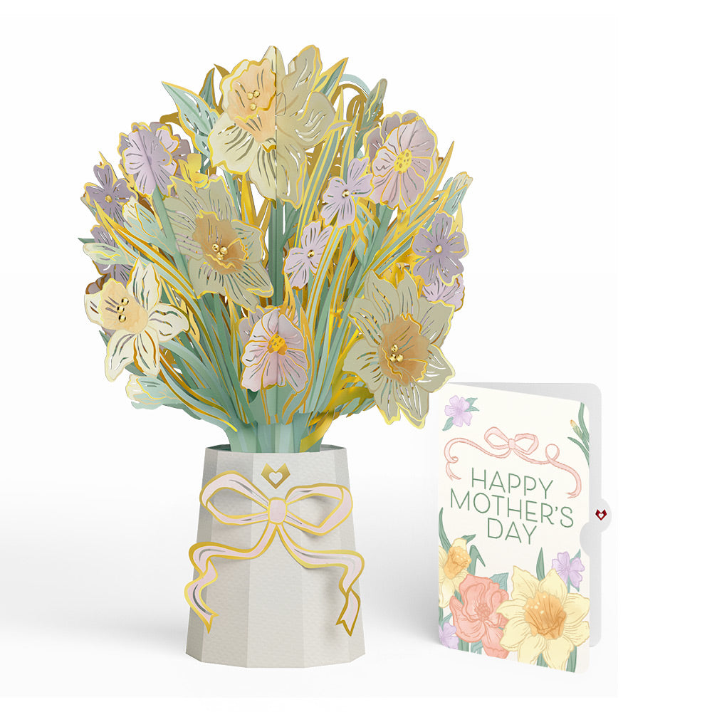 Gilded Daffodil Mother's Day Luxe Bouquet and Sentiment Set