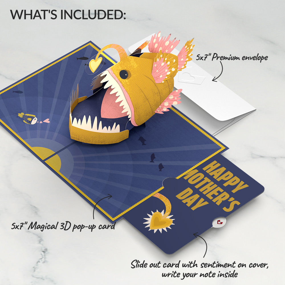 You Are My Sunshine Anglerfish Mother's Day Pop-Up Card and Sentiment Set