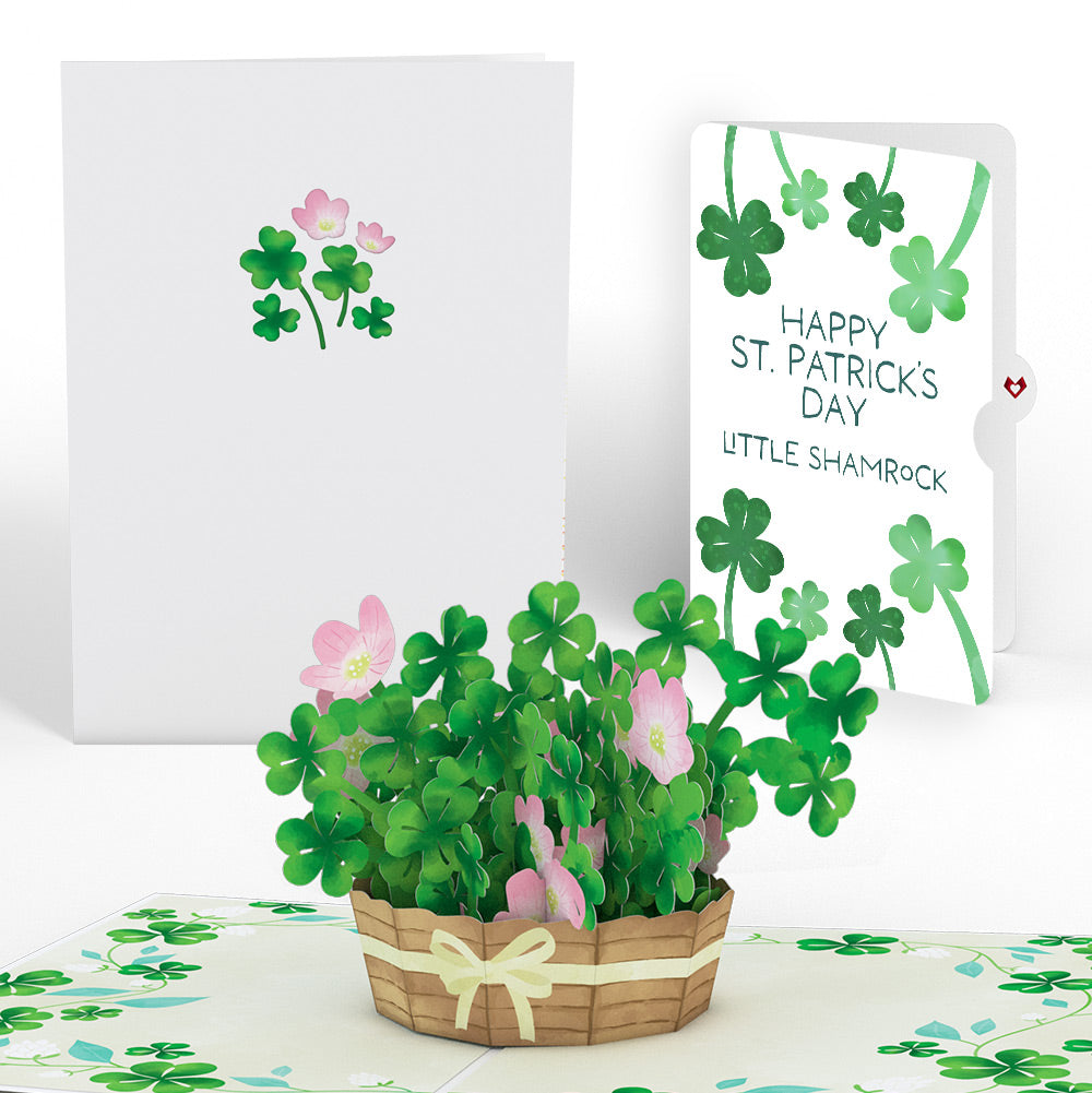 Shamrock Basket St. Patrick’s Day Pop-Up Card and Sentiment Set