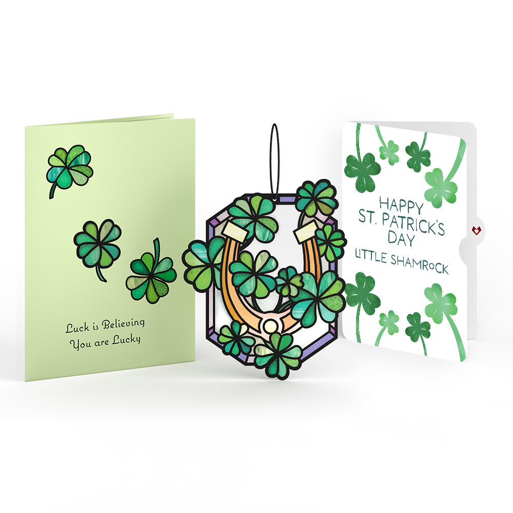 Lucky Shamrock St. Patrick’s Day Suncatcher Card and Sentiment Set