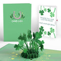 Saint Patrick's Day Lucky Clover Pop-Up Card and Shamrock Cheers Sentiment Set
