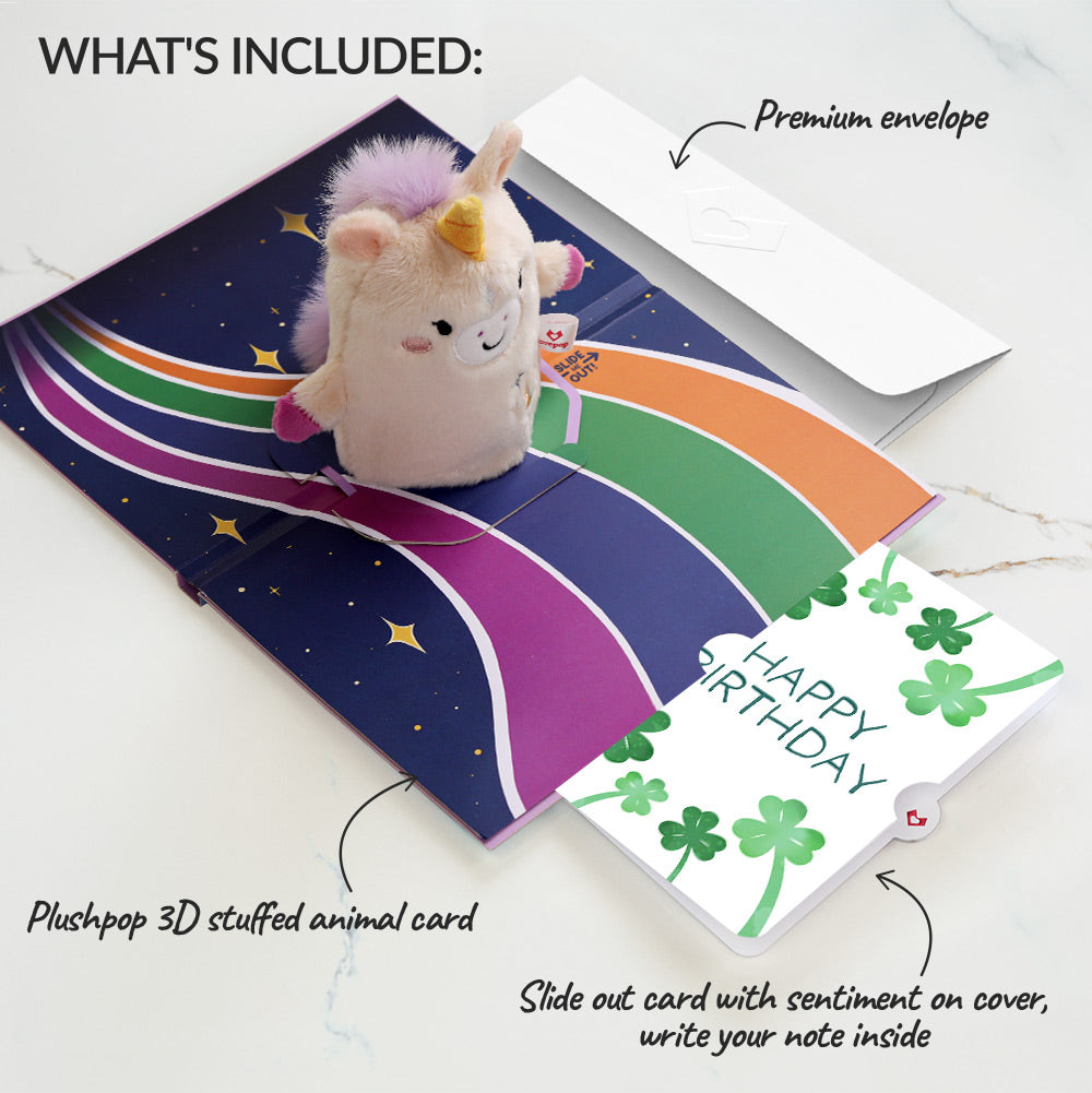 'One of a Kind' Unicorn Birthday Plushpop Card and Sentiment Set