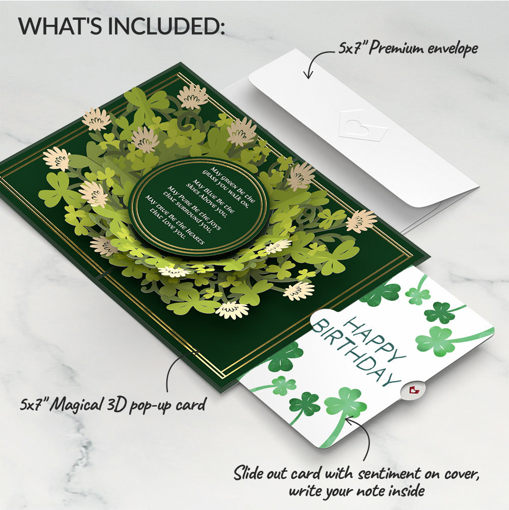 Irish Blessing Birthday Pop-Up Card and Sentiment Set
