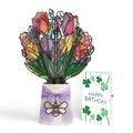Vibrant Tulip Birthday Suncatcher Bouquet and Sentiment Set