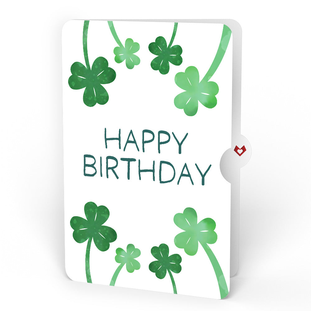 Sunlit Hydrangeas Birthday Suncatcher Bouquet and Shamrock Sprigs Sentiment Set